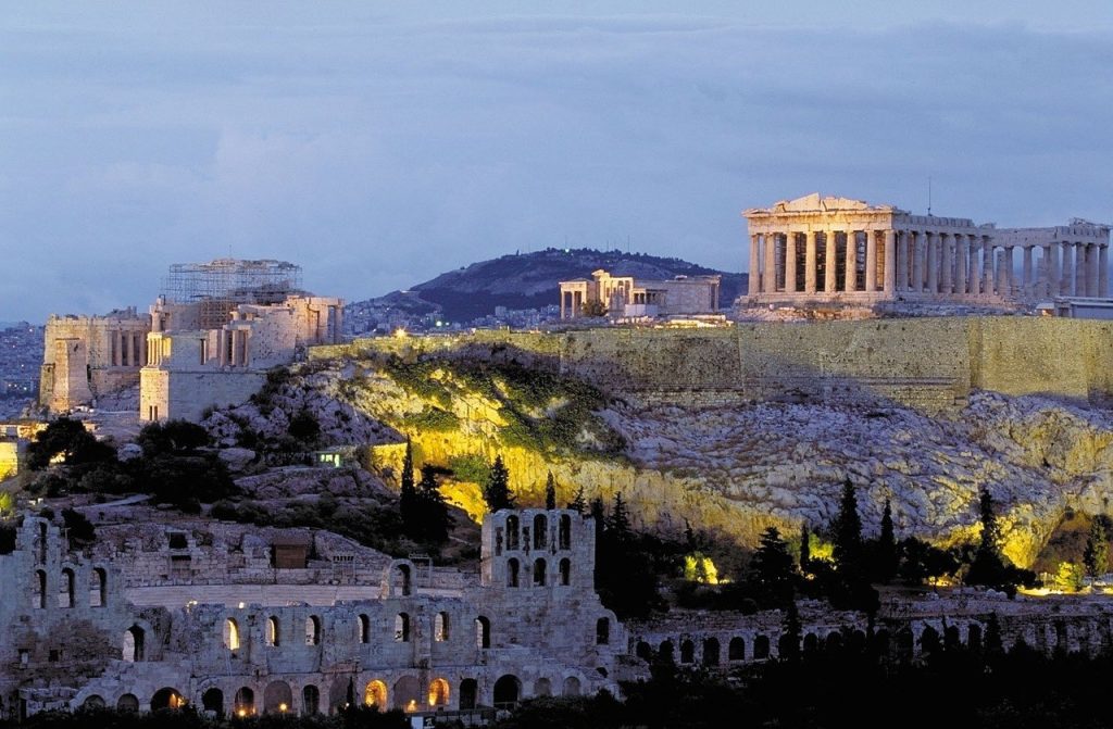 vistas desde el acrópolis de atenas