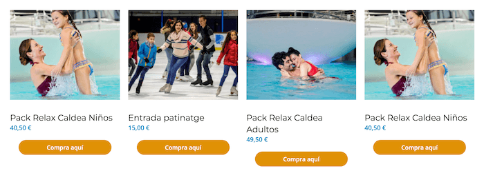 precios del palacio de hielo en andorra