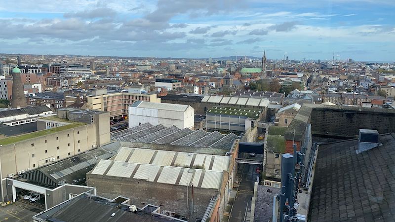 vistas desde la fábrica de guinness